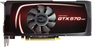 EVGA GeForce GTX 570 HD Superclocked, 1.25GB GDDR5, 2x DVI, HDMI, DP
