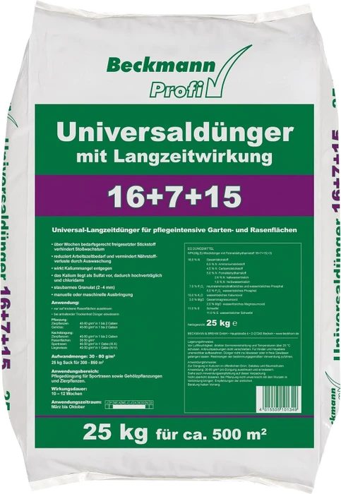 Beckmann Rasendünger Fertigran, 25kg