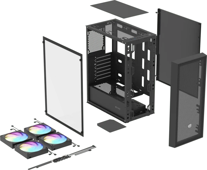 Natec Fury Shobo SH8F ARGB, Glasfenster