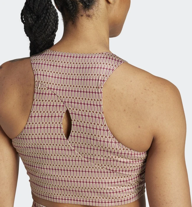 adidas Yoga Studio Print Funktionsshirt ärmellos shadow red/wonder orchid (Damen)