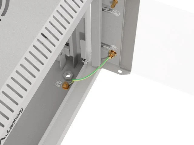 Lanberg WF11 Series 10" Rack Wandschrank 6HE, hängend, Flatpack, Glastür, IP20, RAL 7035, 300mm tief