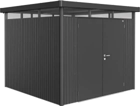 Biohort HighLine H4 Gerätehaus mit Doppeltür dunkelgrau-metallic
