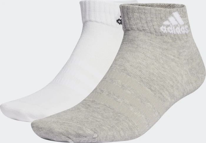 adidas Thin and Light Sportswear Ankle Socken medium grey heather/white/black, 6 Paare