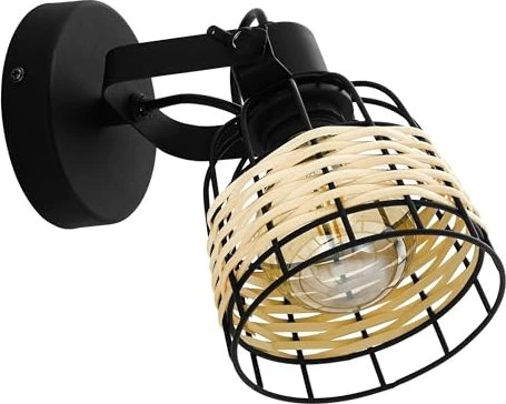 Eglo Anwick Spot 1-flammig schwarz/natur