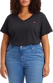 Levi's The Perfect V-Neck Plus T-Shirt kurzarm caviar (Damen)