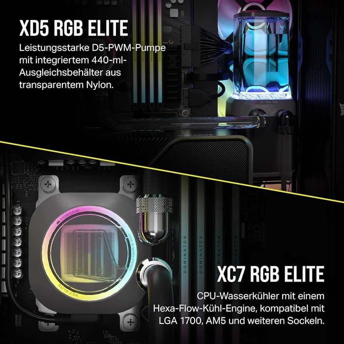 Corsair Hydro X Series iCUE LINK XH405i RGB Pro Custom Cooling Kit, schwarz