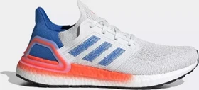 adidas Ultraboost 20 crystal white/glow blue/solar red (Herren)