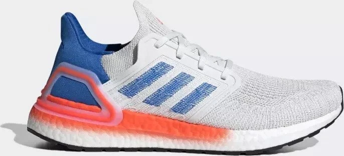 adidas Ultraboost 20 crystal white/glow blue/solar red (Herren)