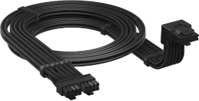 Corsair PSU Cable Type 5 - 12+4-Pin 12V-2x6 Cable, schwarz, 90° gewinkelt, 65cm, Stil B - Sense-Pins oben (CP-8920350)