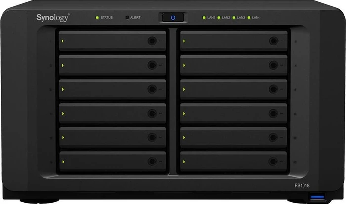 Synology FlashStation FS1018, 8GB RAM ECC, 4x RJ-45 1000Base-T, 3x USB-A 3.0