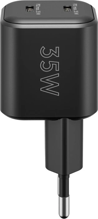 Wentronic Goobay USB-C PD GaN Dual-Schnellladegerät Nano 35W schwarz