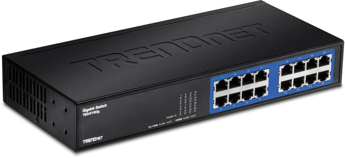 TRENDnet TEG-S GREENnet Desktop Gigabit Switch, 16x RJ-45