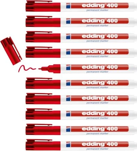 edding 400 Permanentmarker rot, 10er-Pack