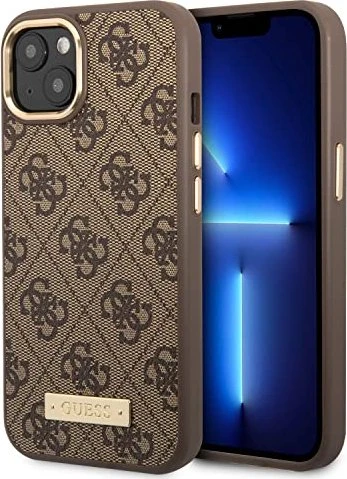 Guess Hard Case 4G MagSafe für Apple iPhone 14 Plus braun