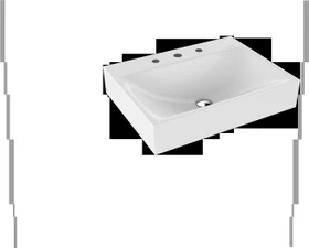Kaldewei Silenio 3044 Wandwaschtisch 60x46x12cm, Perl-Effekt, alpinweiß