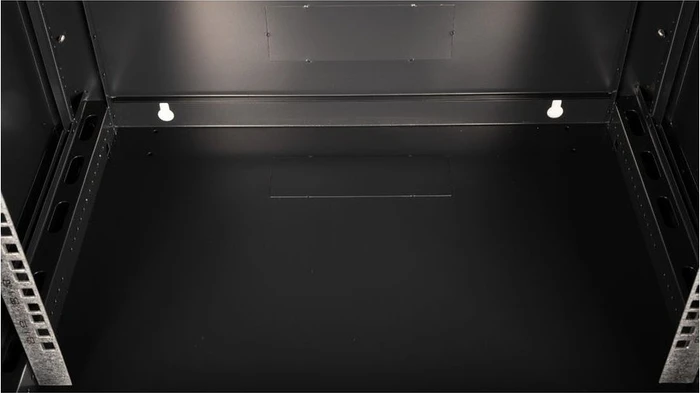 Roline / Secomp Value 19" Wandgehäuse 9HE, Flatpack, Sicherheitsglastür, IP20, RAL 9005, 450mm tief