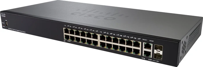 Cisco SG250 Rackmount Gigabit Smart Switch, 24x RJ-45, 2x RJ-45/SFP