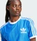 adidas Adicolor 3-Streifen Pinstripe T-Shirt kurzarm blau (Damen) Vorschaubild