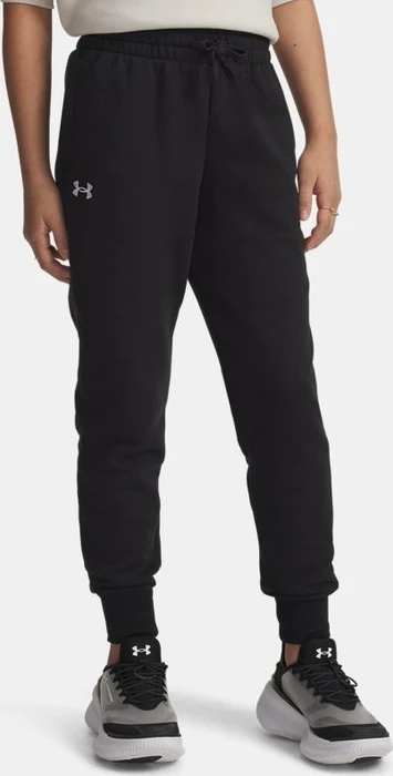 Under Armour Rival Fleece Trainingshose lang schwarz/weiß (Junior)