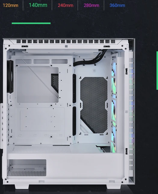 Thermaltake Divider 500 TG ARGB Snow Edition, weiß, Glasfenster