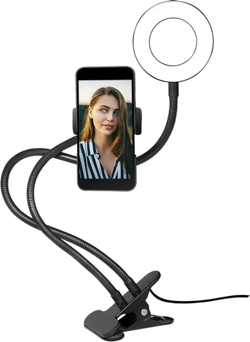 LogiLink Smartphone-Ringlicht-Klemmhalterung