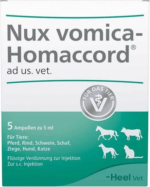 Heel Nux Vomica Homaccord vet. Ampullen, 5 Stück