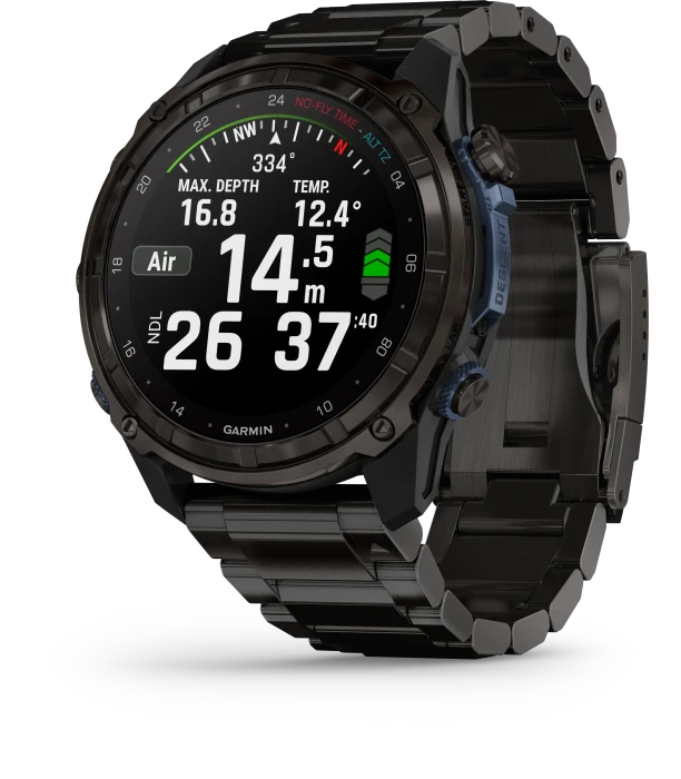Garmin Descent Mk3i 51mm mit Titanarmband carbon grey & T2 Transceiver Bundle