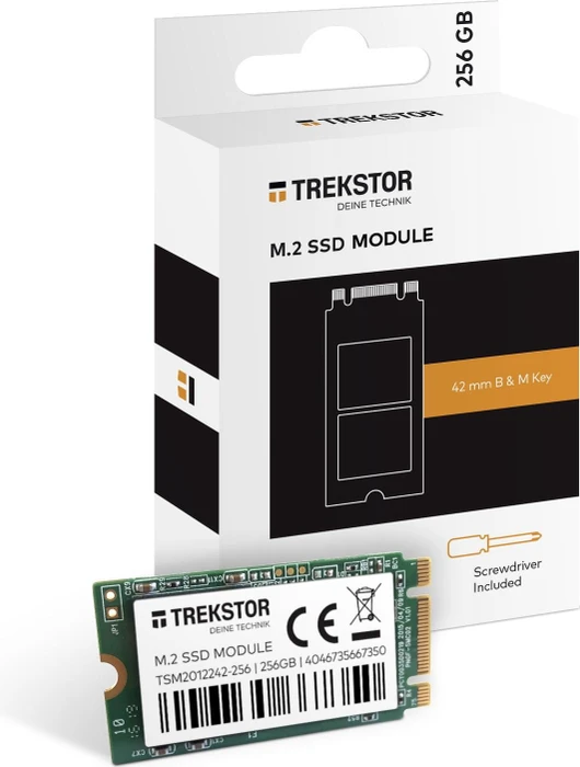 TrekStor M.2 Upgrade Modul 256GB, M.2 2242 / B-M-Key / SATA 6Gb/s