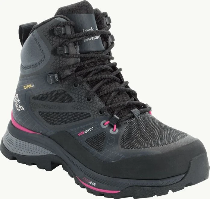 Jack Wolfskin Force Trekker Texapore Mid black/pink (Damen)