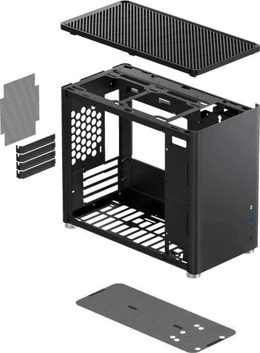 Jonsbo D30, schwarz, Glasfenster