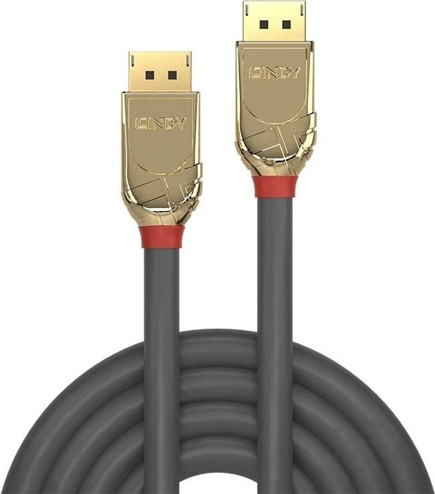 Lindy Gold Line DisplayPort 1.4 Kabel schwarz, 1m