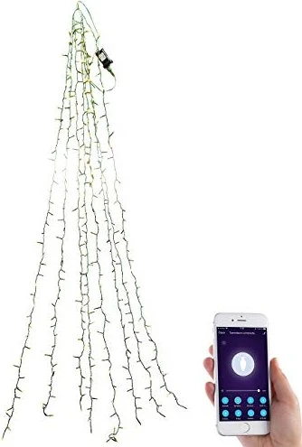 Lunartec Tannenbaum Überwurf Lichterkette 8 Girlanden LED 320x warmweiß