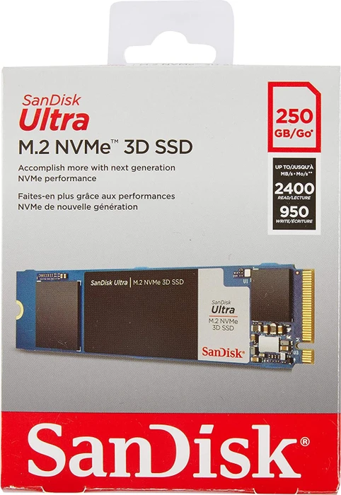 SanDisk Ultra NVMe SSD 250GB, M.2 2280 / M-Key / PCIe 3.0 x4