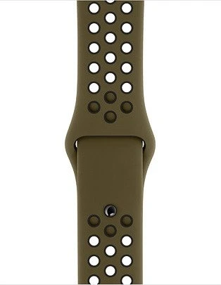 Apple Nike Sportarmband S/M und M/L für Apple Watch 40mm olivgrün/schwarz