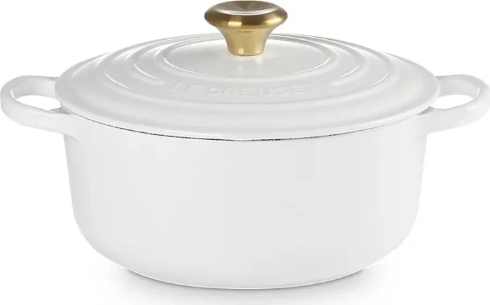 Le Creuset Signature Gusseisen Bräter rund 24cm 4.2l white