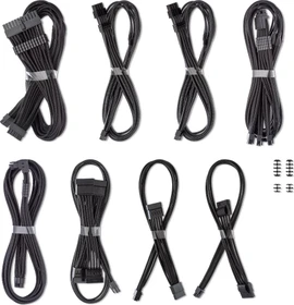 CableMod C-Series Pro ModMesh 12V-2x6 Cable Kit, Dual StealthSense, Corsair Type 5, schwarz (CM-PCSS-16X2KIT-NKK-R-SS)