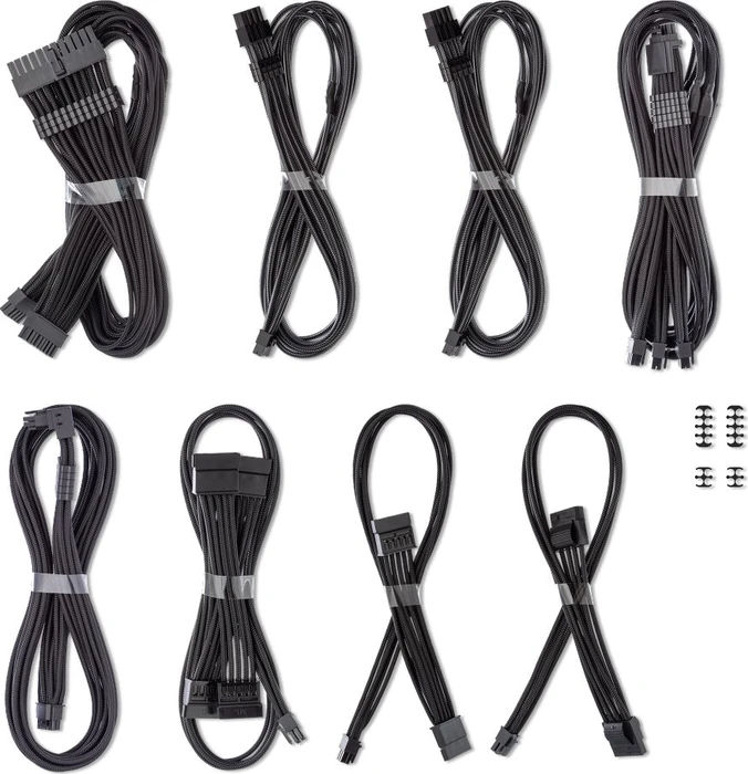 CableMod C-Series Pro ModMesh 12V-2x6 Cable Kit, Dual StealthSense, Corsair Type 5, schwarz