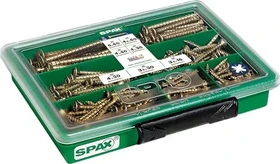 Spax YELLOX Schrauben-Sortiment inkl. Werkzeugbox, 245 Stück