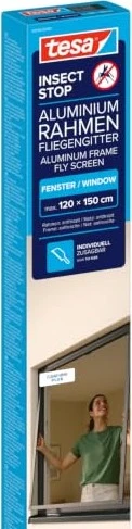 tesa Insect Stop ALU Comfort Fliegengitterfentster 120x150cm anthrazit