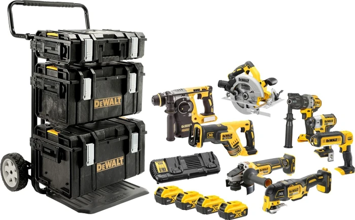 DeWalt DCK853P4 Kombopack Akku-Maschinenset inkl. ToughBox + 4 Akkus 5.0Ah