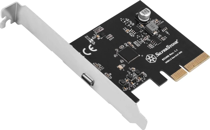 SilverStone ECU06, 1x USB-C 3.2, PCIe 3.0 x4