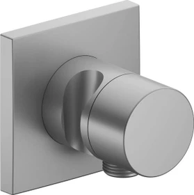 Keuco IXMO 59556 Pure 2-Wege Umstellventil mit Schlauchanschluss und Brausehalter eckig aluminium-finish