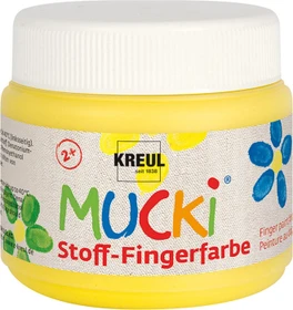 Kreul Mucki Stoff-Fingerfarbe, gelb, 150ml
