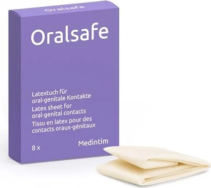 MEDintim Oralsafe Latexschutztuch geschmacksneutral, 8 Stück