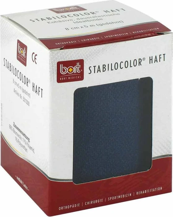 Bort Medical StabiloColor haft Bandage blau, 8cm x 5m, 1 Stück