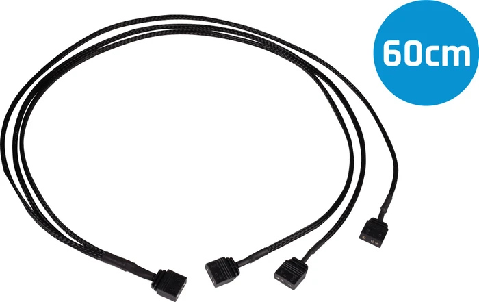 Alphacool 1-auf-3 ARGB Splitter-Kabel, 3-fach, 60cm