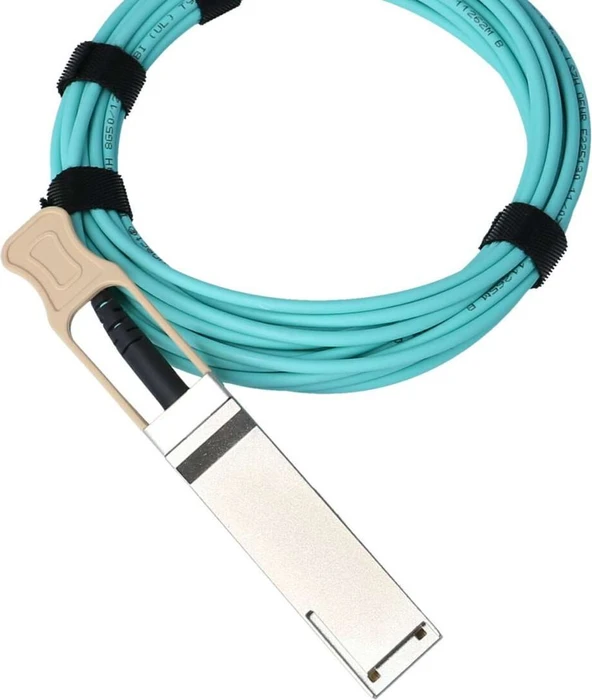 BlueOptics Aktives Optisches Kabel 100GBase 2m LAN-DAC, Lichtwellenleiter-Duplex, QSFP28, blau