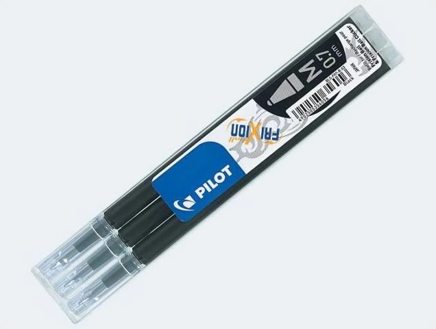 Pilot FriXion Ball BLS-FR7-S3-B Rollerballmine RB 0.7mm schwarz, 3er-Pack