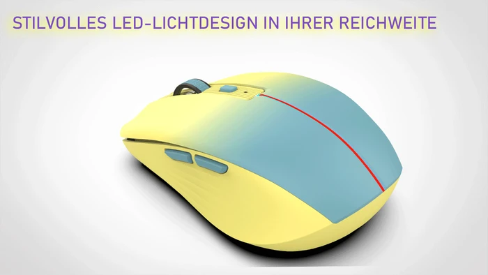 Inca IWM-511RS Wireless Mouse gelb/blau, USB/Bluetooth