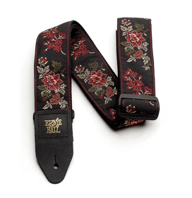 Ernie Ball Classic Jacquard Guitar Strap Red Rose